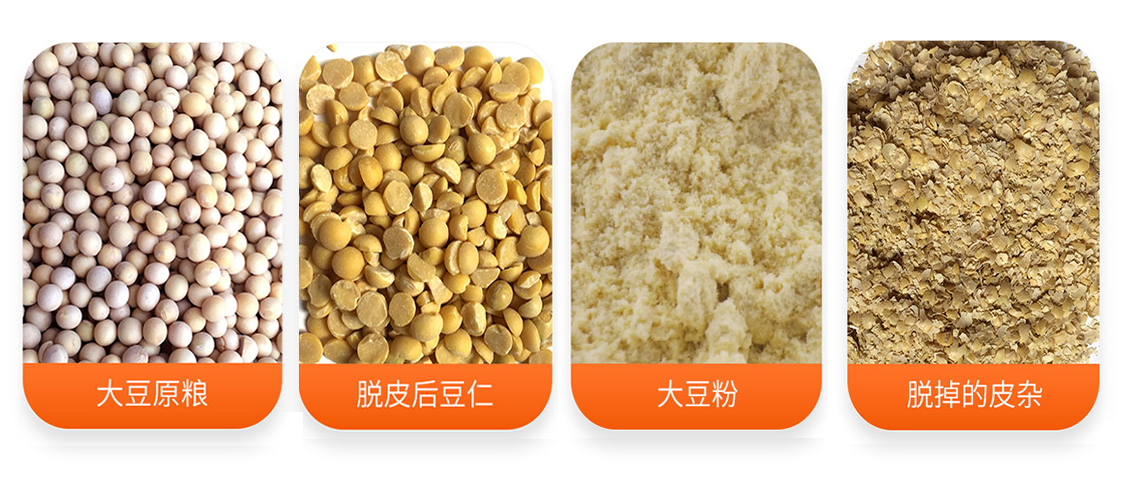 豆類制仁制粉成套設(shè)備產(chǎn)成品圖