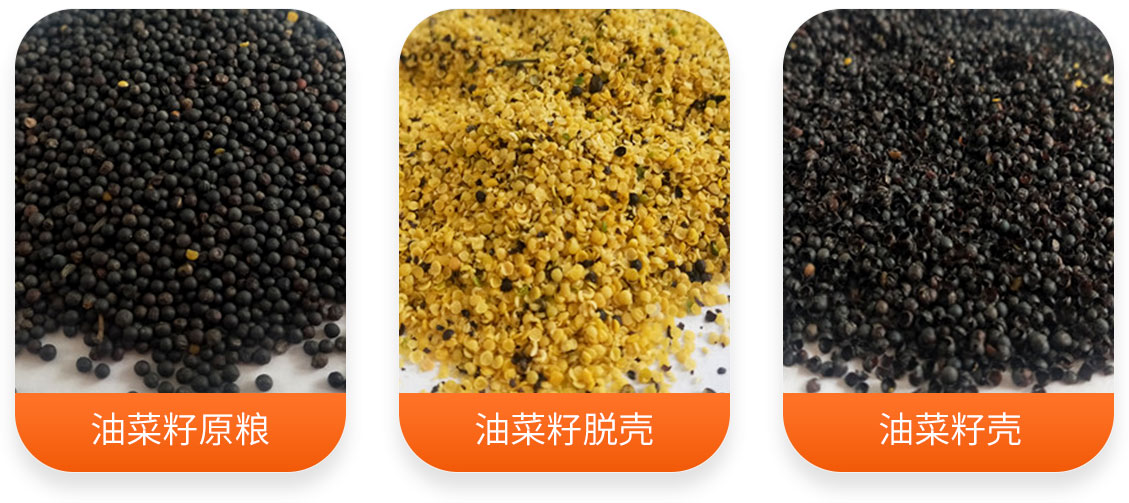 油菜籽脫殼成套設(shè)備產(chǎn)成品圖