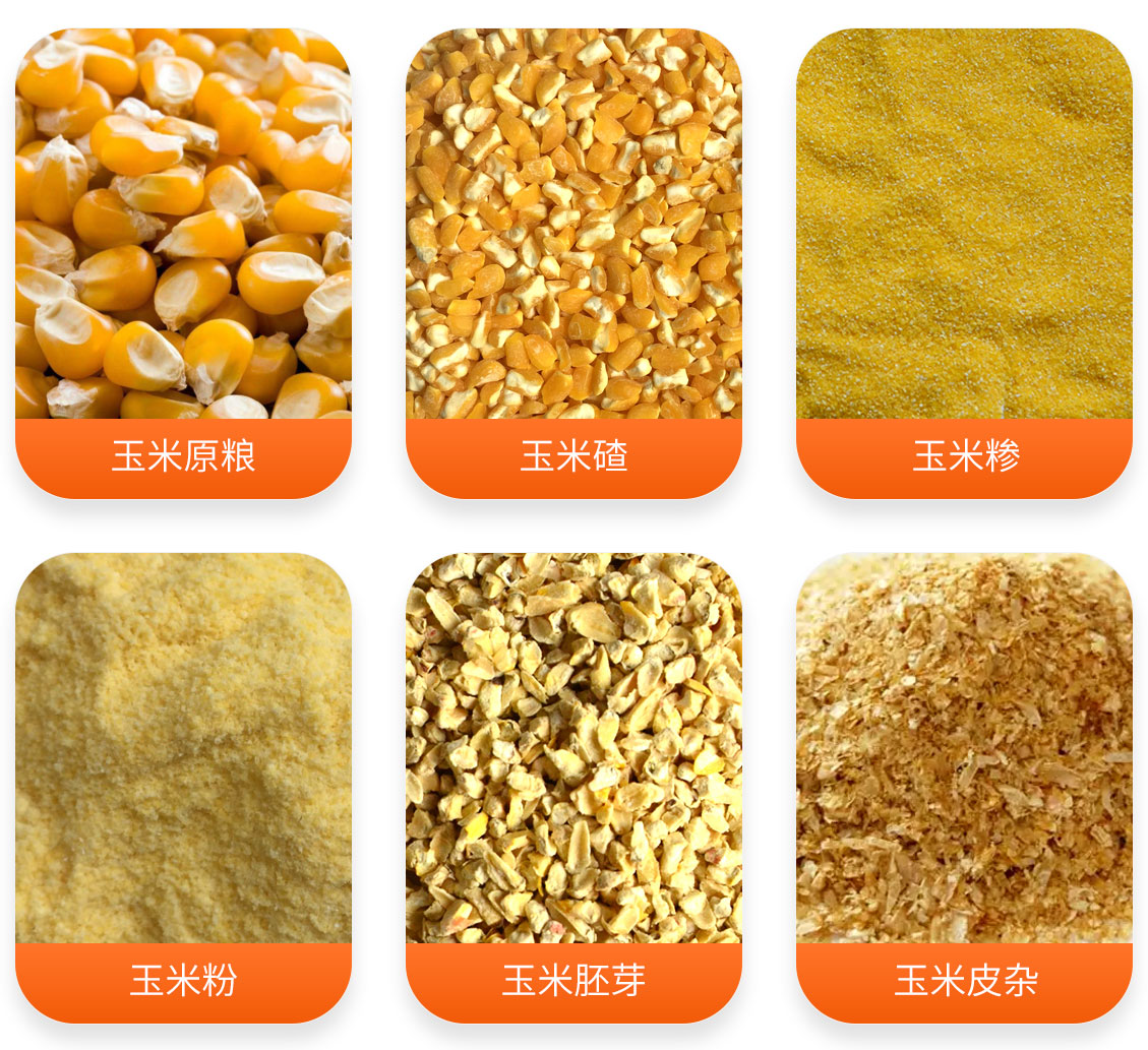 玉米提胚芽制糝制粉成套設(shè)備產(chǎn)成品圖